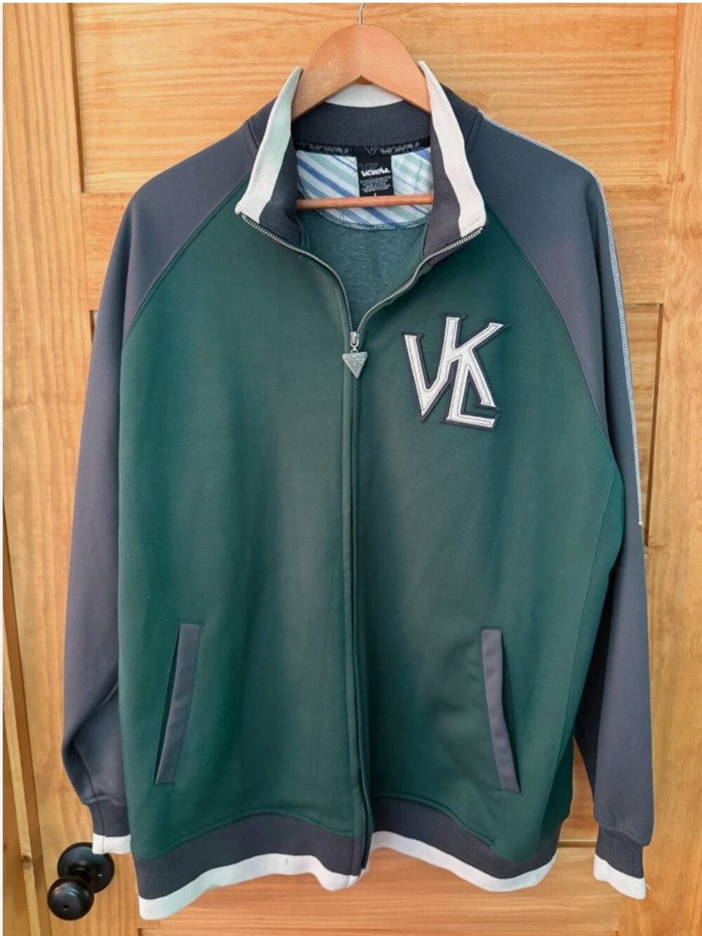 Vokal Nelly Y2K Vintage Varsity Full Zip Bomber Streetwear Jacket Men's size L